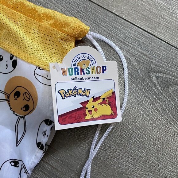 BUILD a Bear Pokemon Bag Backpack String Carrier Bab New Nwt Pikachu Charmander. - Picture 2 of 3